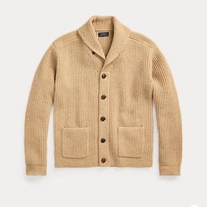 New Polo Ralph Lauren Wool-Cashmere shawl cardigan